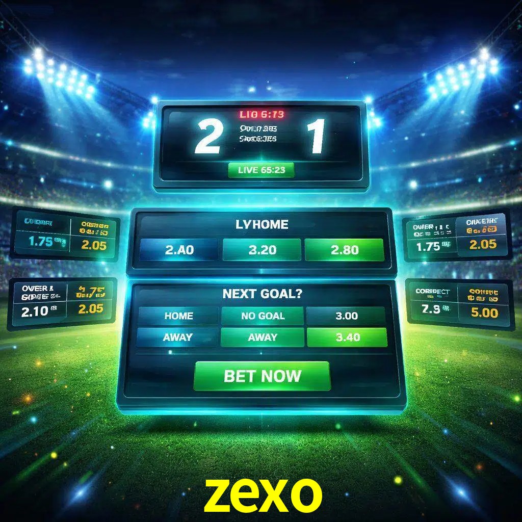 Vista de apuestas en vivo zexo durante un partido en curso